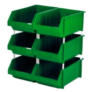 صندوق رف بلاستيك HDPE 35×20×18 سم أخضر، موديل LCDL6 | مصنع الفريدي للصناعات البلاستيكية