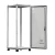 Enclosure Frame Assembly Zinc Plated Steel Double Door, Height 2000 mm, Width 1200 mm, Depth 1000 mm, Thickness 2 mm | Alfanar