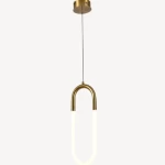 Ring Pendant Light Modern, Size 52 x 34 x 44 cm, White Color