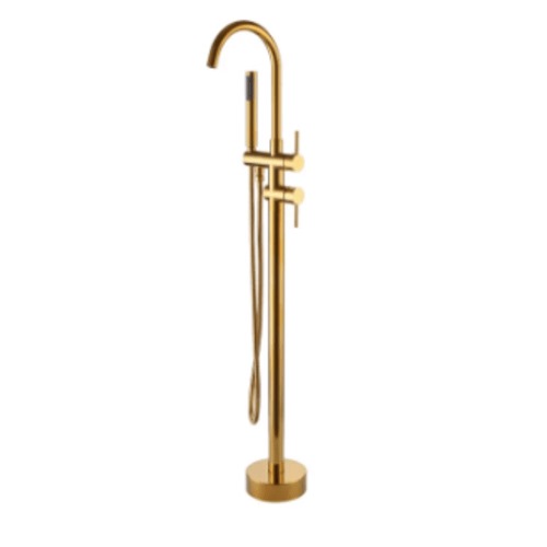 Round Floor Standing Shower Mixer Gold Color | ALHashim Sanitary Tools