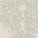 ورق حائط إيطالي لون بيج فاتح تصميم كلاسيك، مقاس 10 م×0.70 م، موديل 13056