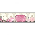 Youth and children wallpaper, beige with pink color, length 10 m, width 0.53 m, model GK8893B 