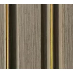 Wooden replacement PCV panels, size 12 x 290 cm, color beige, golden dividers