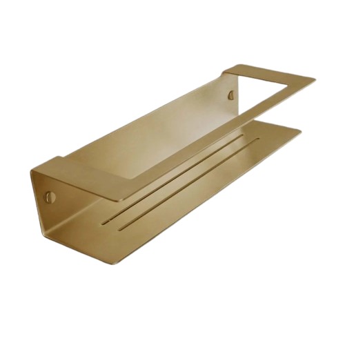 Glass Shower Shelf Width 30 cm Length 10 cm Height 65 cm Matte Gold | Hatch Company