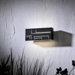 Beat Wall Light, Black Color, Size 26.5 x 10.4 x 7 cm