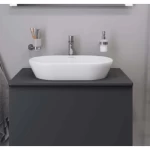 Oval Counter Top Wash Basin Ceramic 40x60 cm, Brilliant White