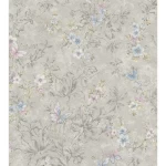 ورق حائط ايطالي مقاس 10 م×1.06 م، لون رمادي فاتح، موديل BM29027