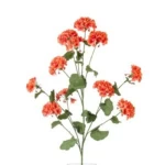 Artificial pelargonium flowers, height 121 cm, orange color