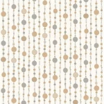 American wall Covering for youth and children, size 10 m x 0.53 m, off white with brown color, model GK8904 