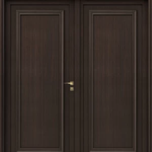 Double Premium Wooden Door 220 × 235 cm, Dark Brown Color | YT-23417964
