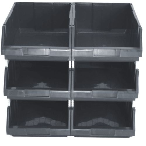 صندوق رف بلاستيك HDPE، سعة 25 كلغم، 51×30×20 سم، رمادي | مصنع الفريدي للصناعات البلاستيكية