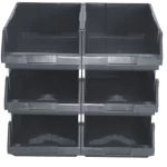 صندوق رف بلاستيك HDPE، مساحة تخزين 25 كلغم، أبعاد 51×30×20 سم، رمادي، موديل 9MS4G