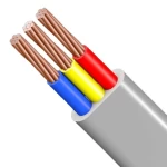 Flat Multicore Cable Stranded Copper Three Cores  Alfanar Size 16 mm² Diameter 9.3 × 22.7 mm 300/500 V Length 120 F Gray Color