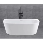 Square Acrylic Bathroom bathtub 150x75 cm, White Color