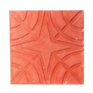 بلاط ارضيات ديكور زخرفي أسمنتي 40x40x5 سم، لون أحمر فاتح | الصريف لمواد البناء