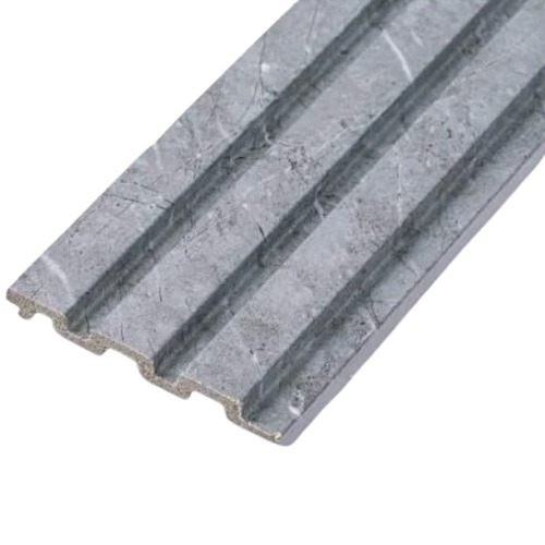 Chinese Wood Substitute PVC 12 cm Width, 290 cm Length Light Gray Marble | Luxury line
