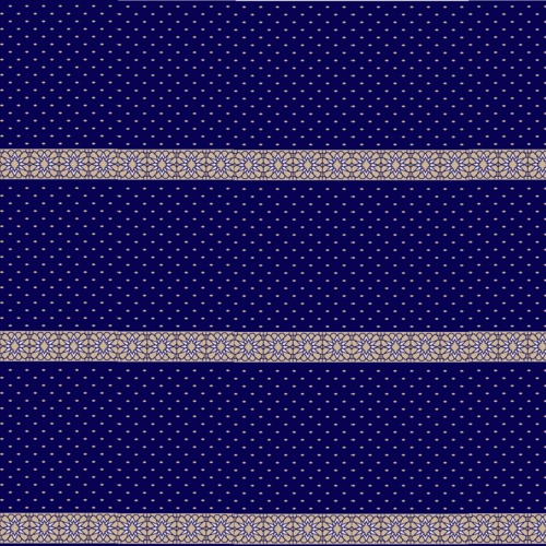 Decorated Mosque Flooring Synthetic Wool Islamic Design Navy Color, Model super | 