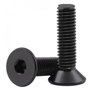 Black Countersunk Allen Bolt DIN 7991, Grade 10.9, Size 8 mm, Length 35 mm | AOBSCO