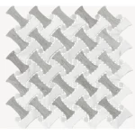 Gloss Mosaic Tiles Size 27.8×27.4 cm, Gray Color, Fluro Design | Abyat Company