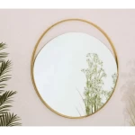 Circle Wall Mirrors Size 106x106x9 cm, Gold Color, Eclipse Design