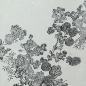 Modern Decor, Decorative Gray Wallpaper with Soft Floral Designs - 125 SAR