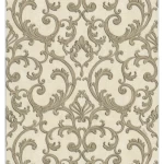 ورق جداري كلاسيكي طول 10 م، عرض 0.70 م، لون بيج، موديل 14042