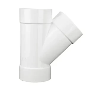 UPVC 45° Wye Tee Size 6 inch White Color | Al mona for innovative pipe solutions