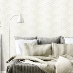 ورق جدران مودرن مقاس 15.6 م×106 سم، لون بيج 