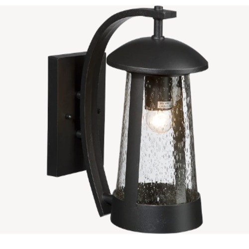 Outdoor Wall Lighting Unit 16 cm Height, 25.1 cm Width, Black | Abyat Company