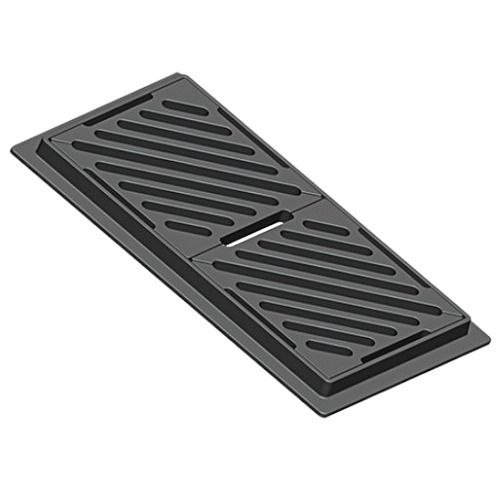 غطاء شبكات صرف زهر حديد مقاس 1200×600 مم، مستطيل، حمولة 12.5 طن، لون رمادي | شركة سعودي كاست