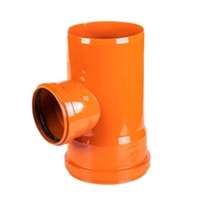 Reducer Tee UPVC 6×4 inch Orange Color | Al-Jawdah Industrial Complex