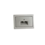 Double Telephone Socket K5, Size 14×7 cm, Silver Color