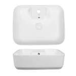 Ceramic Countertop Wash Basin Size 14x39x39 cm, Square Shape, Brilliant Color