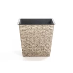 Plastic plant pot, size 38x41 cm, beige color 