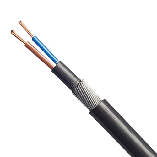 كابل بحرة نحاس مجدول مسلح 6 مم2 خطين 0.6/1 ك.ف CU/XLPE/SWA/PVC، طول 1000 متر | بحرة للكابلات