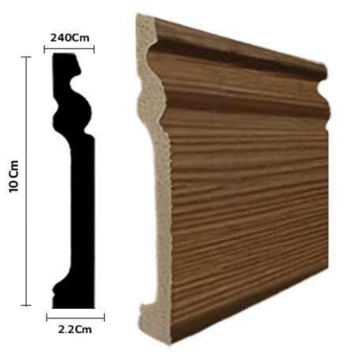 PS Fiber Colored Skirting 240×10 cm, Brown Color | YT-23926030