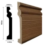 نعلات فايبر PS ملون، لون بني، أبعاد 240×10 سم، رقم المنتج 80104