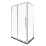Shower Cabin Chrome with Rectangular Acrylic Shower Tray, Width 120 cm, Length 80 cm, Height 205 cm | Aldossary Company