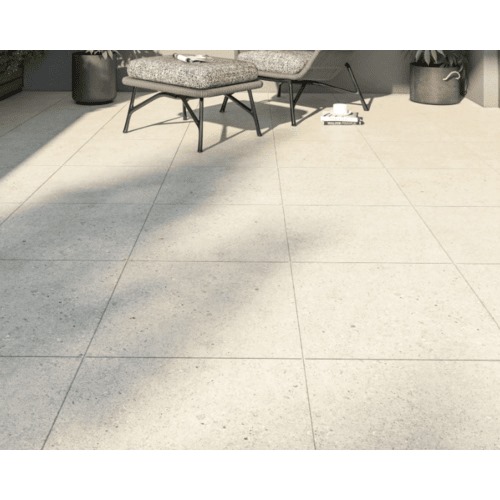Outdoor Ceramic Floor Tiles 15 mm Height, 50x50 cm Size, Grey Color | Abyat Company