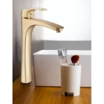 Bathroom Washbasin Mixer, Long, Matte Gold Color 