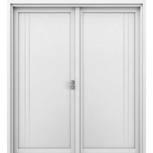 Elegant Design Premium Double Wooden Door, 220 × 235 cm, White | YT-57188239