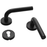 Separated Door Handle Black Color