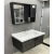 Hand Washbasin 80 cm Dark Grey with Wooden Cabinet and Pharmacy Mirror | Al Muhaidib Sanitary and Ceramic - Image 2