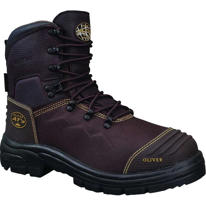 Oliver Work Shoes Brown Size 9 Lightweight 6 Inch Nubuck Leather Waterproof | Reda Safe