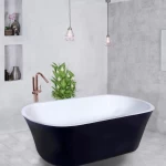 Bathroom Bathtub Size 180X80 cm, Black Interior White Color