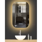 مرايا حمام مع إضاءة ليد، مقاس 90×60 سم، موديل NC100