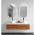 Ceramic Marble Top Hand washbasin With Wooden Cabinet, Size 140 cm, Dark light Wood Color