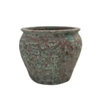 Flower vase, ceramic, length 37 cm, width 31 cm, blended colors