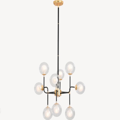 Black and Gold Luxurious Ceiling Pendant 70x70x110 cm | Abyat Company