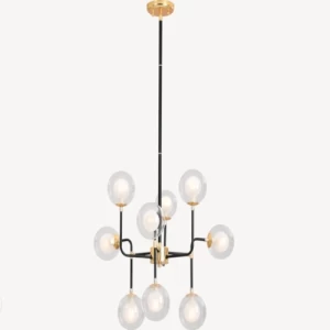 Black and Gold Luxurious Ceiling Pendant 70x70x110 cm | Abyat Company